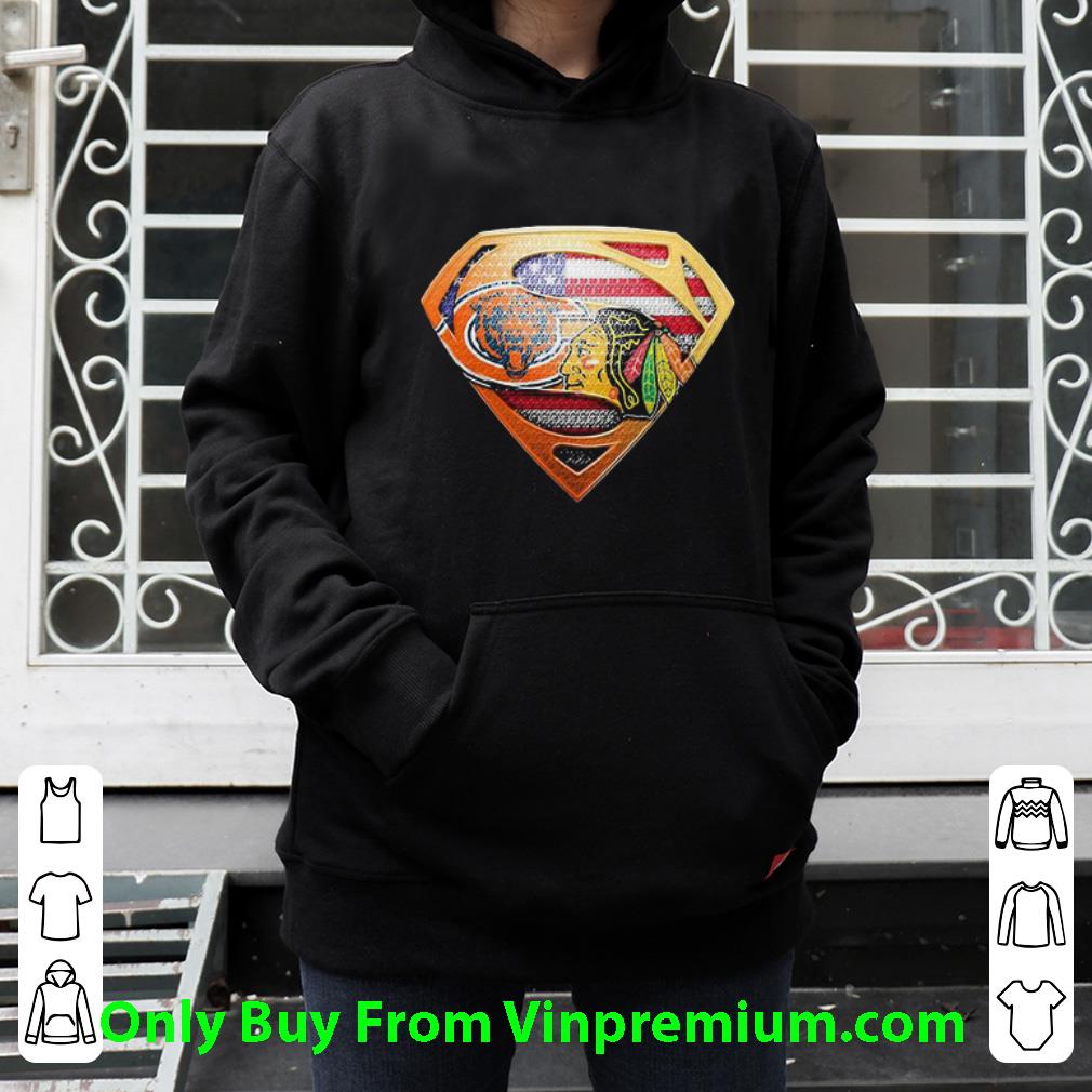 Hot Superman American Flag Chicago Bears And Washington Redskins shirt