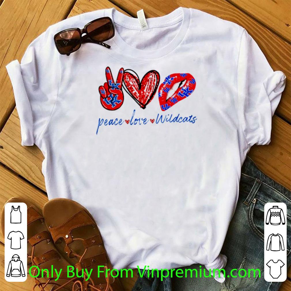Premium Peace Love Lips Kentucky Wildcats shirt 7