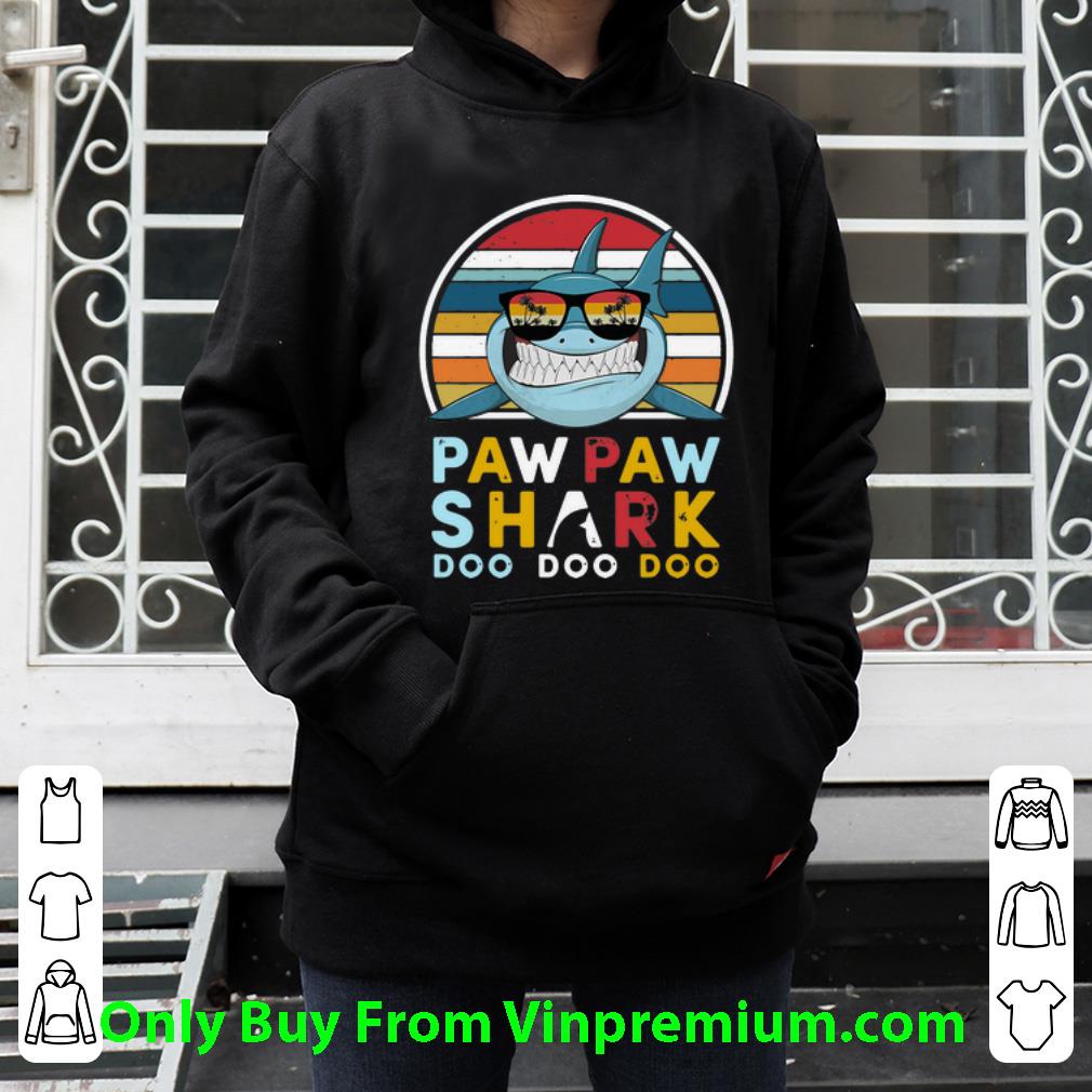 Original Vintage Paw Paw Shark Doo Doo Doo Father's Day shirt