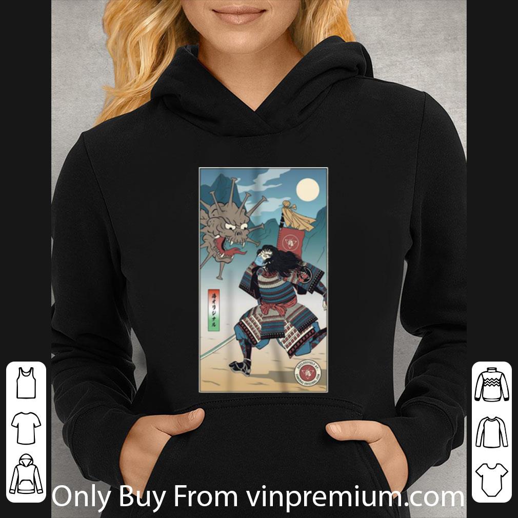 Nice Samurai Face Mask Fight Coronavirus Demon shirt