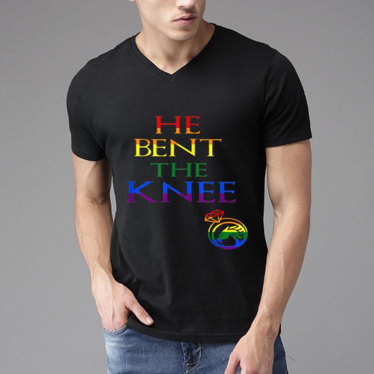 He Bent The Knee Gay and Lesbian LGBT Wedding Bachelor Party Shirt