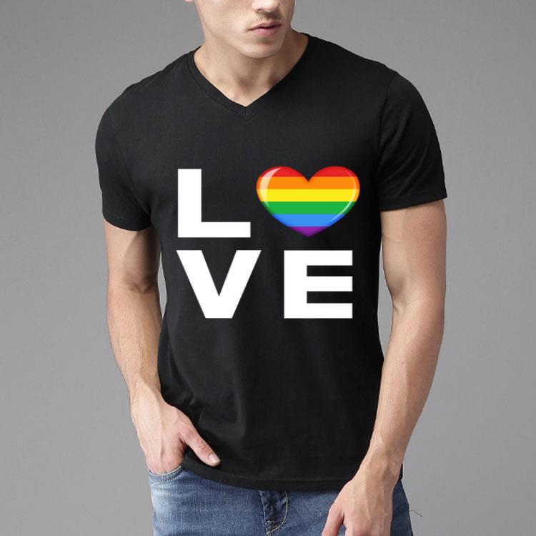 LGBT Love Rainbow Heart Gay Pride Shirt