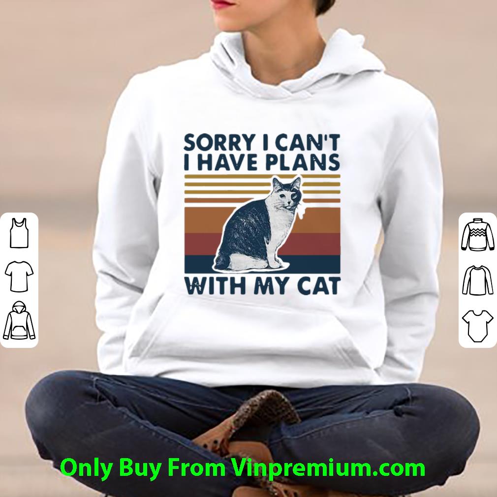 Original Vintage Sorry I Cant I Have Plans With My Cat shirt