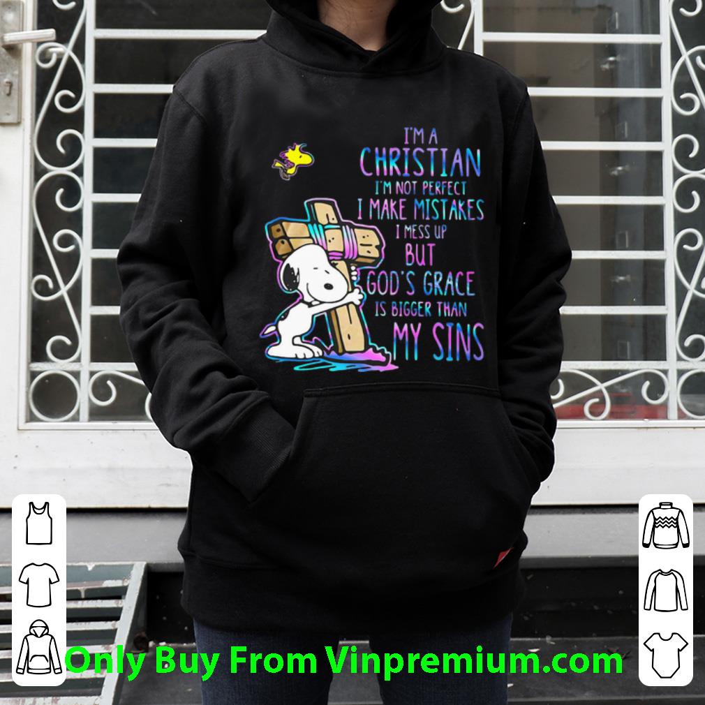 Pretty Snoopy And Woodstock I’m Christian I’m Not Perfect I Make Mistakes shirt