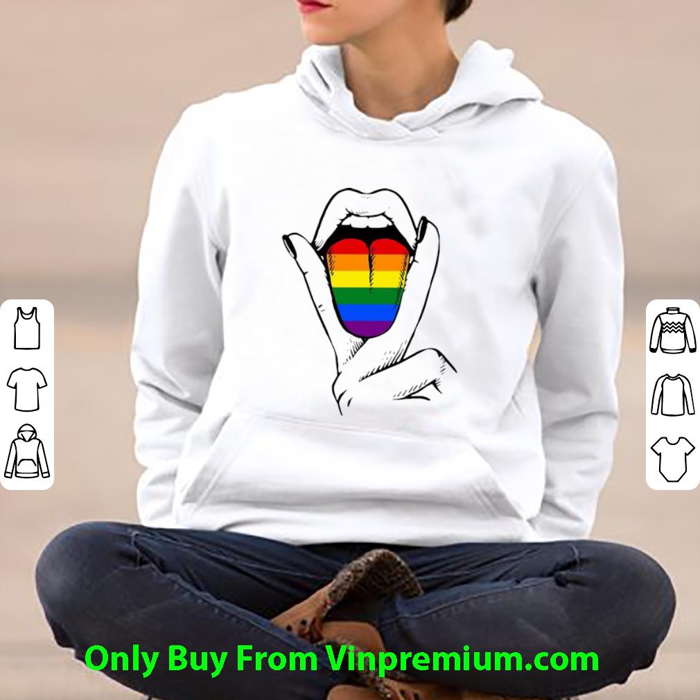 Official LGBT Lesbian Raibow Tongue shirt