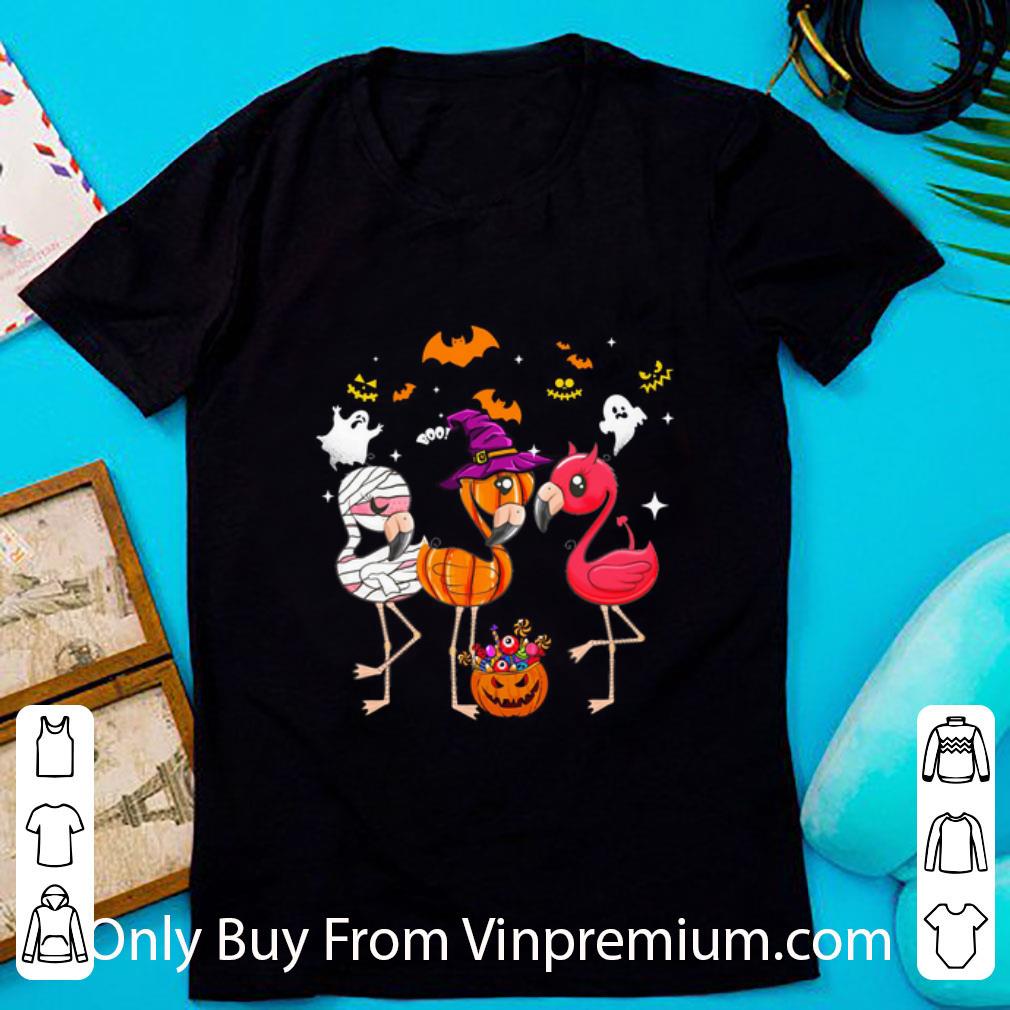 Premium Flamingos Happy Halloween shirt 7