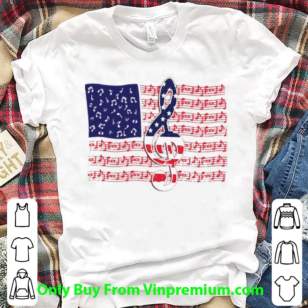 Nice Music Note American Flag Independence Day shirt 6