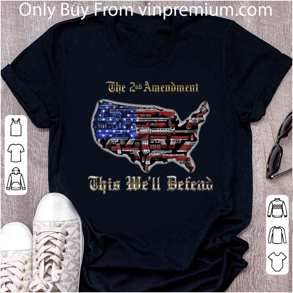 Top The 2nd Amendment This We'll Defend Gun American Flag Map shirt 6