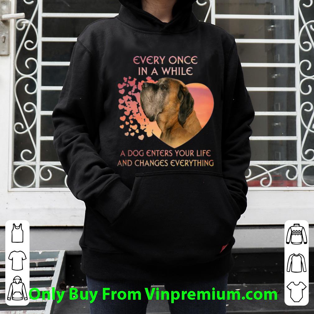 Official English Mastiff A Dog Enters You Life And Changes Every Thing shirt