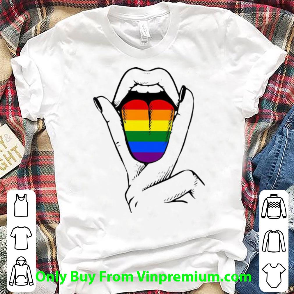 Official LGBT Lesbian Raibow Tongue shirt 7
