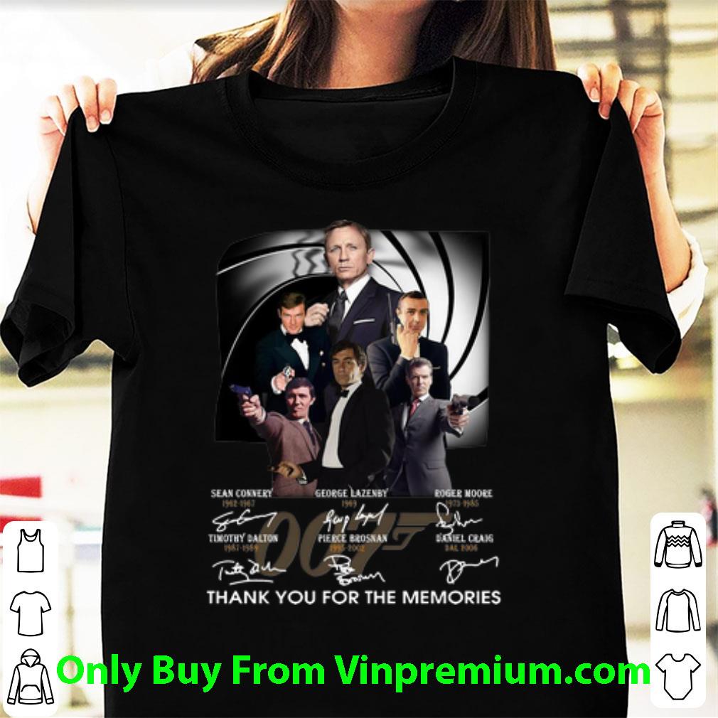 Official James Bond 007 Thank You For The Memories Signatures shirt 6