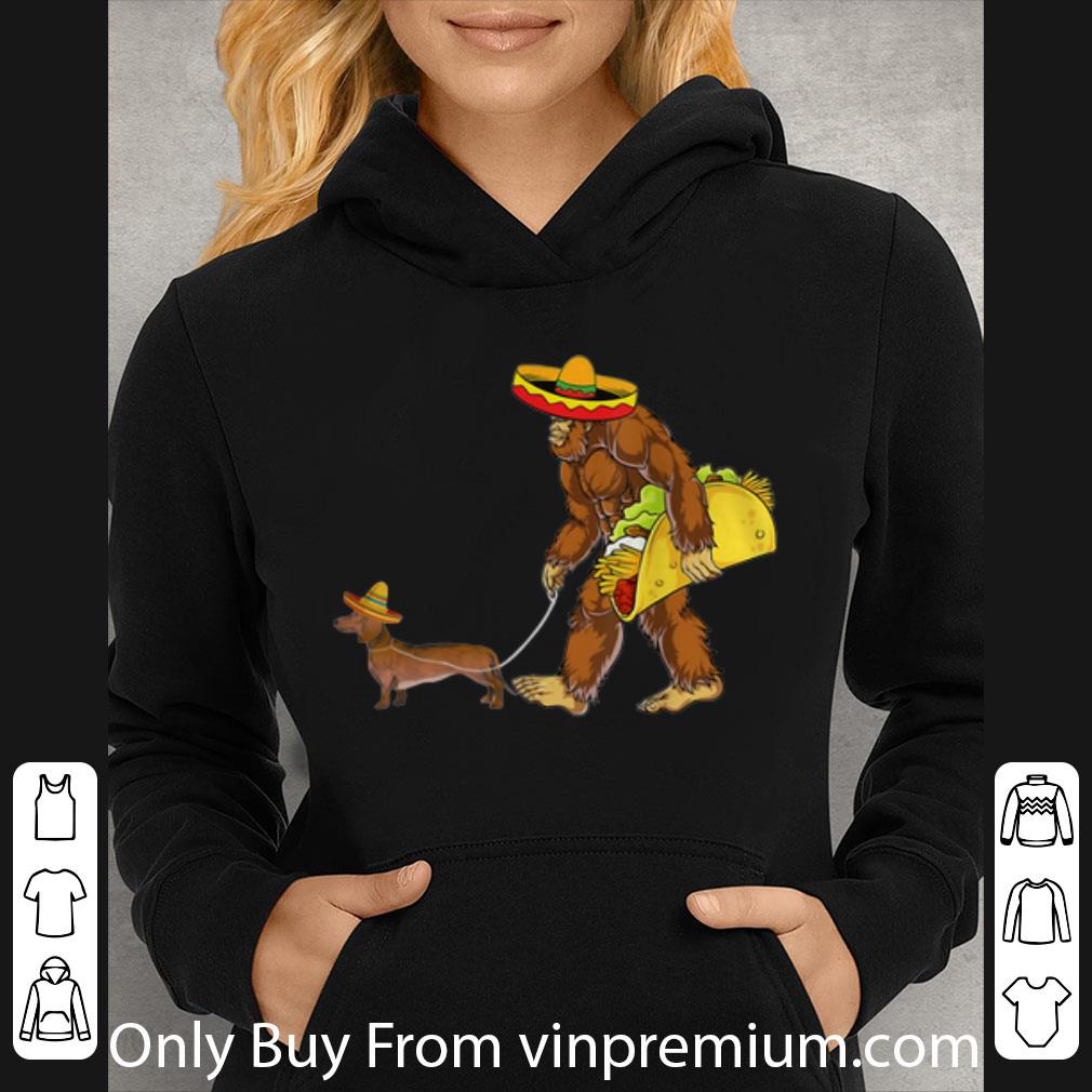Awesome Bigfoot Taco Dachshund Dog Lovers shirt