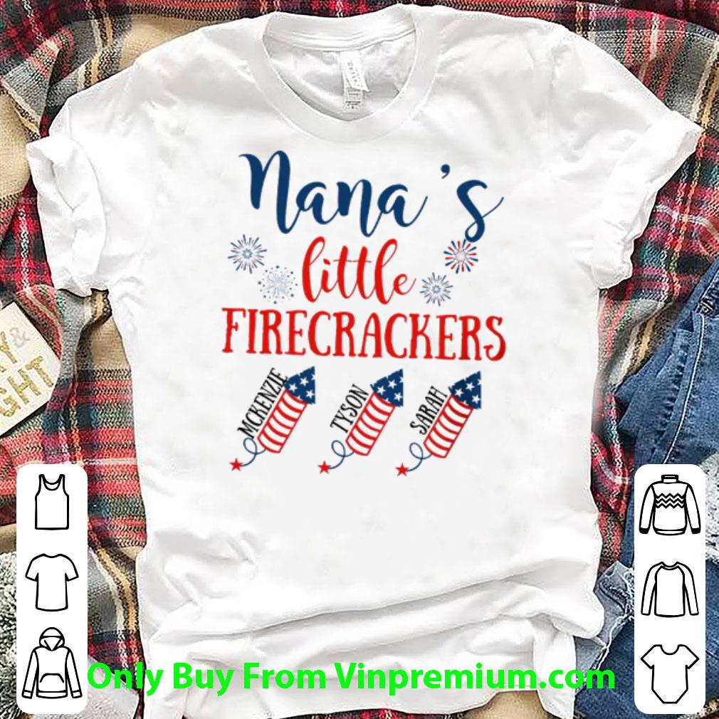 Original Firework Nana’s Little Firecrackers 4th Of July American Flag shirt 7