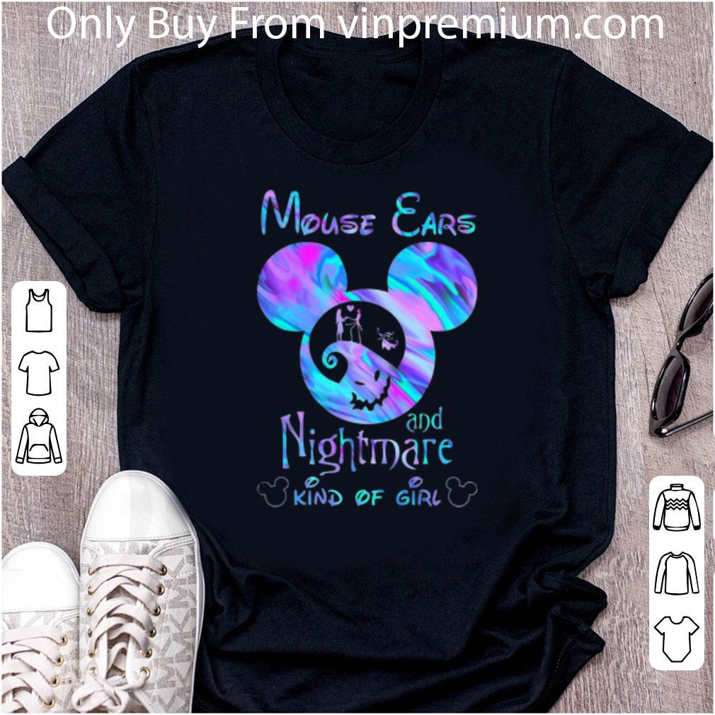 Premium Mickey Mouse Ears And Nightmare Kind Of Girl Nightmare Before Christmas shirt 6