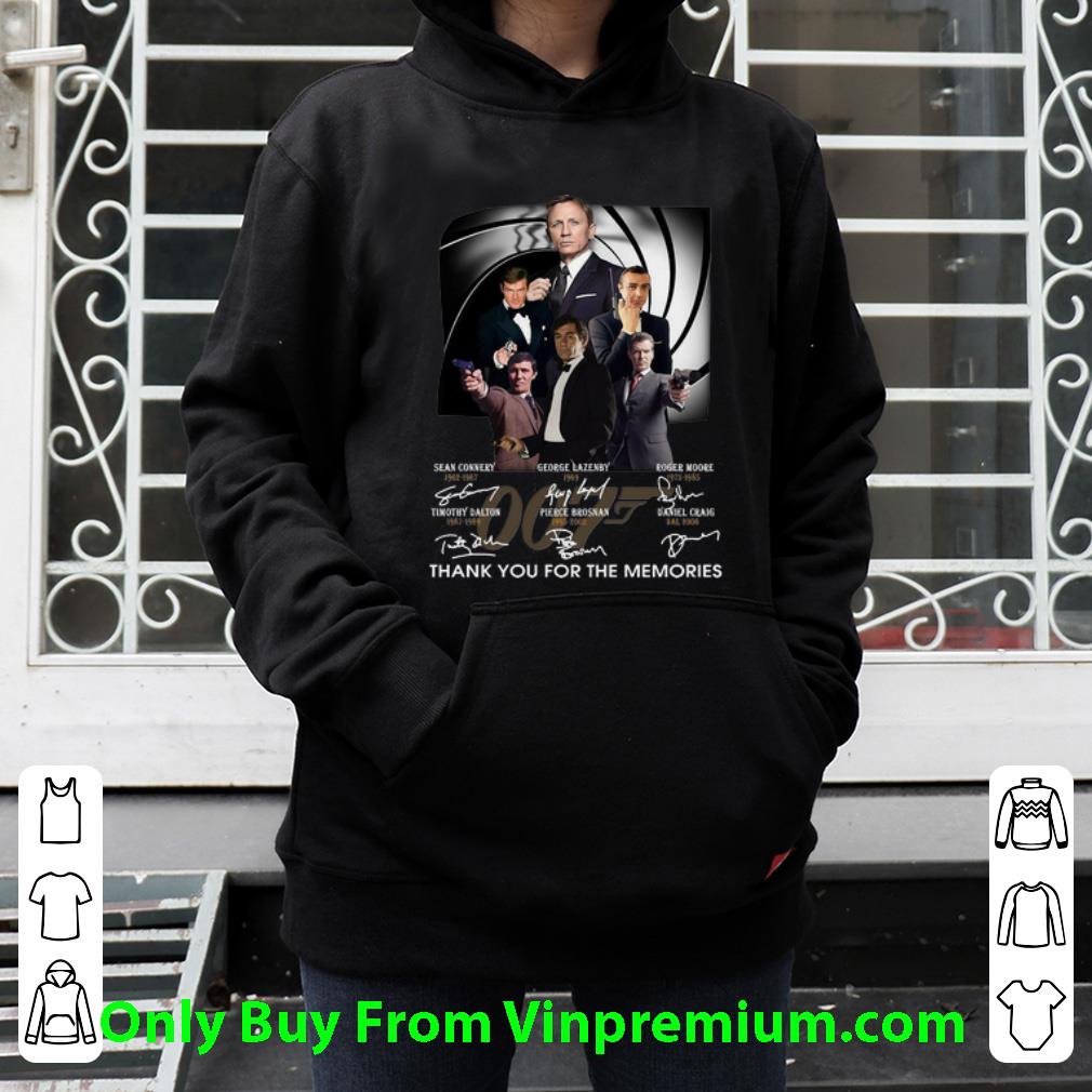 Official James Bond 007 Thank You For The Memories Signatures shirt