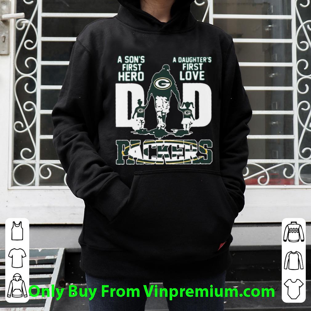 Original Green Bay Packers Dad A Son’s First Hero A Daughter’s First Love shirt