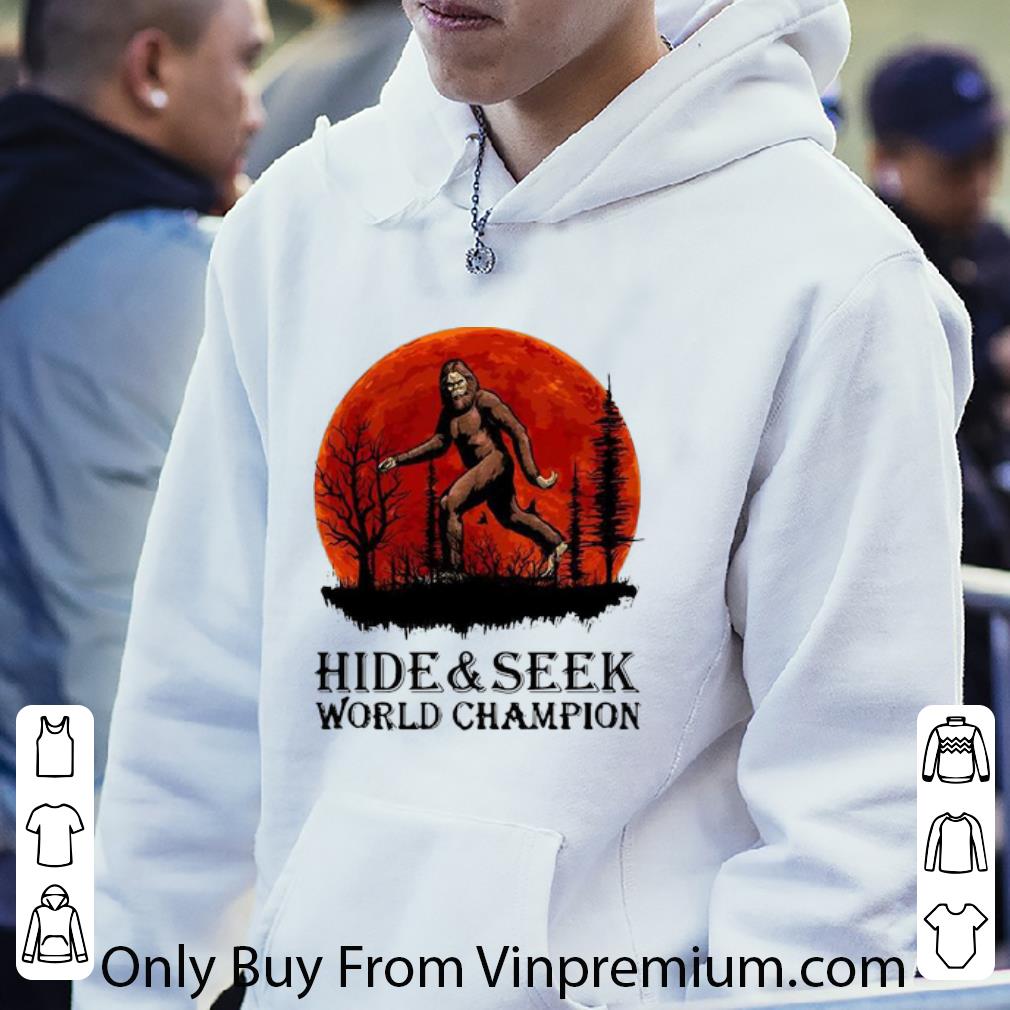 Original Bigfoot Hide And Seek World Champion Blood Moon shirt