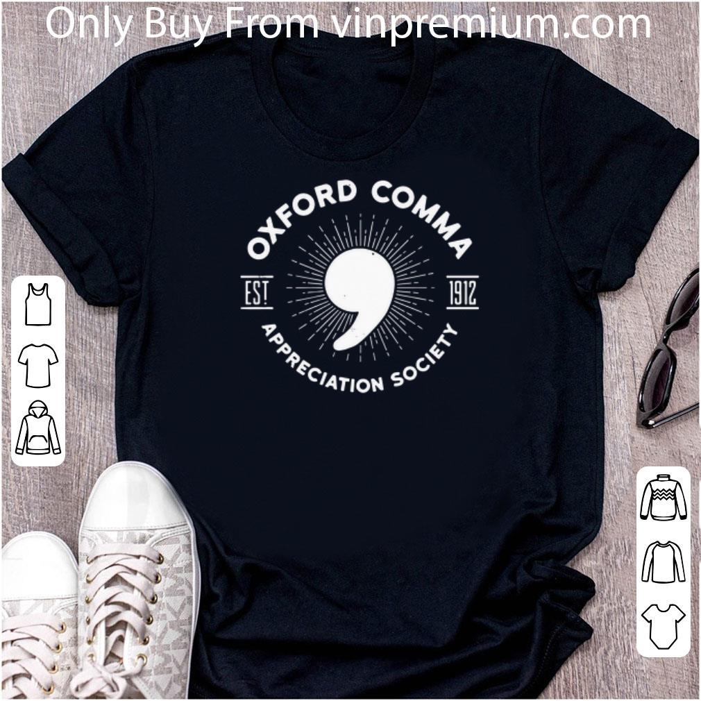 Top Oxford Comma Est 1912 Appreciation Society shirt 6