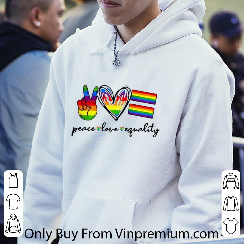 Top Peace Love Equality LGBT shirt