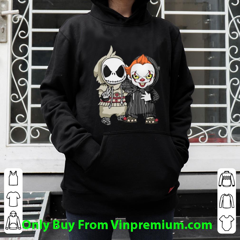 Hot Baby Jack Skellington And Pennywise Halloween shirt