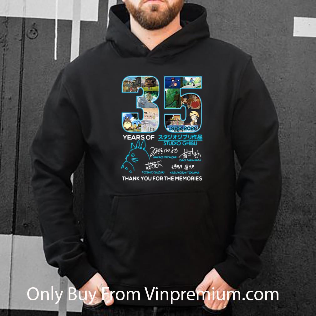 Official 35 Years Of Studio Ghibli 1985-2020 Thank You For The Memories shirt