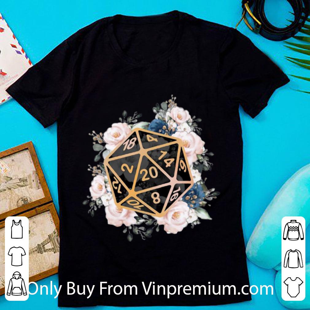 Hot Dungeons And Dragons Dice D20 Floral shirt 6