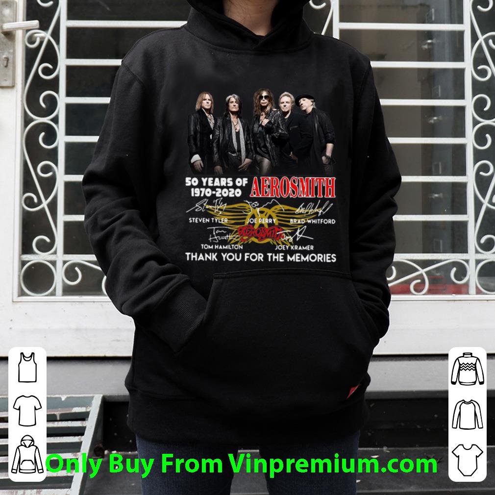 Great 50 Years Of Aerosmith Thank You For The Memories Signatures shirt