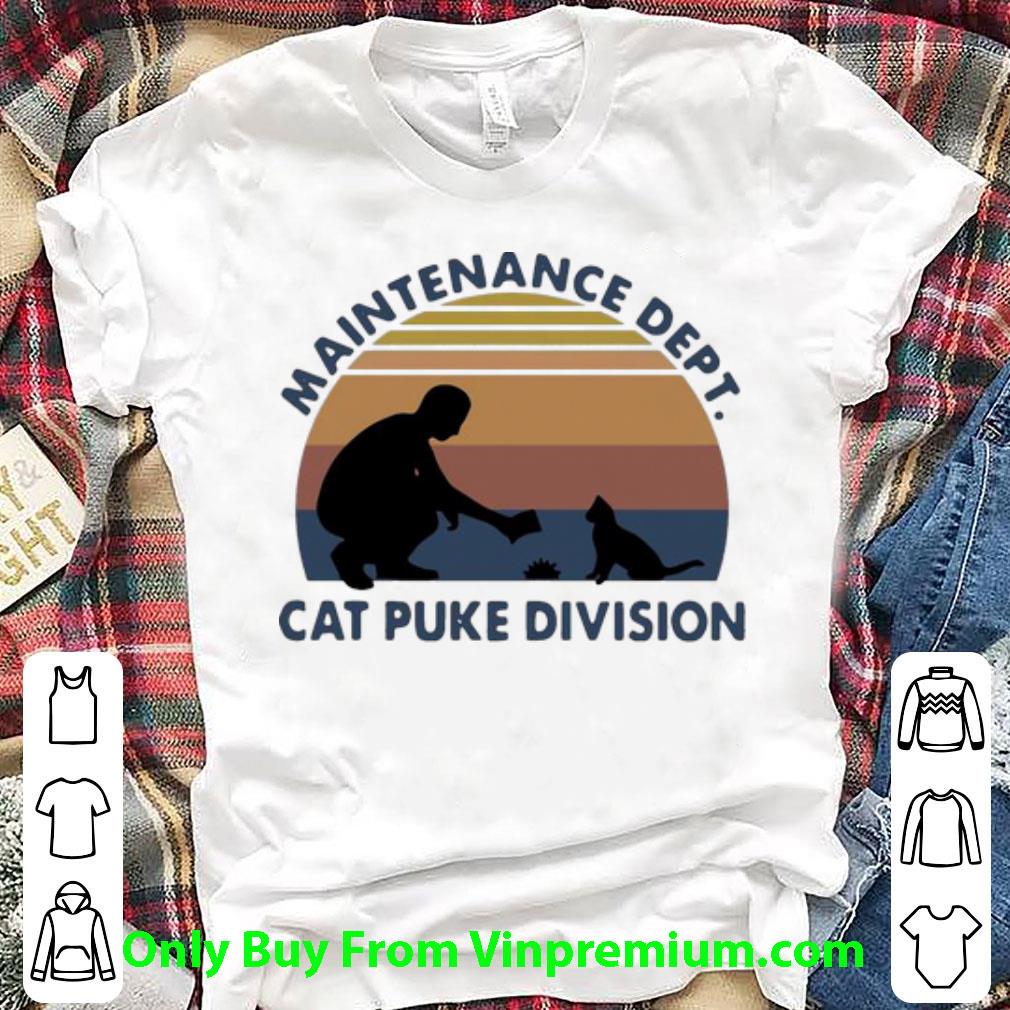 Great Vintage Maintenance Dept Cat Puke Division shirt 6