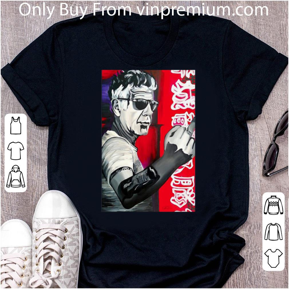 Top Anthony Bourdain Middle Finger shirt 7
