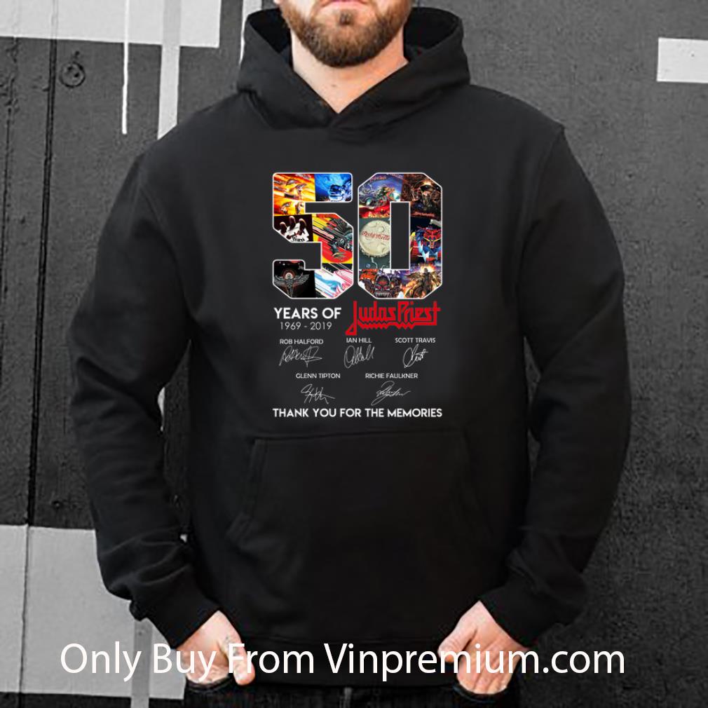 Official 50 Years Of Judas Priest Signature Thank You For The Memories shirt