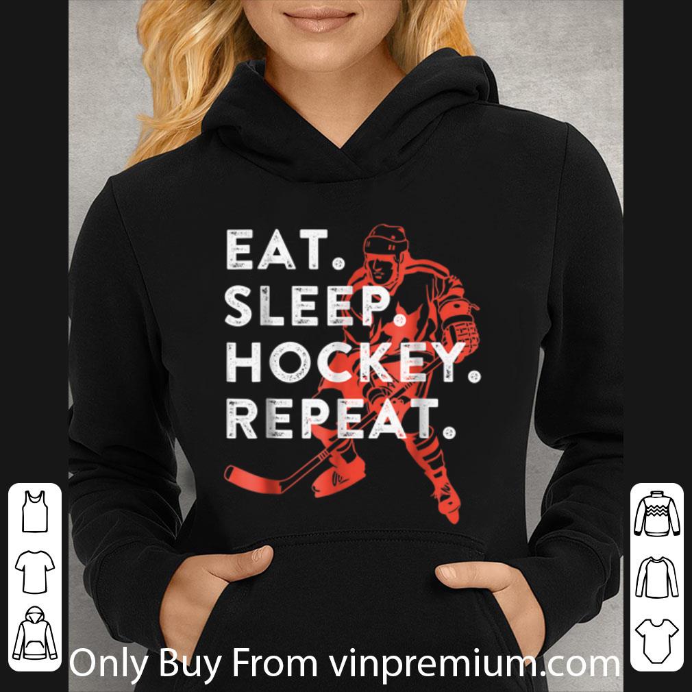 Top Eat Sleep Hockey Repeat shirt