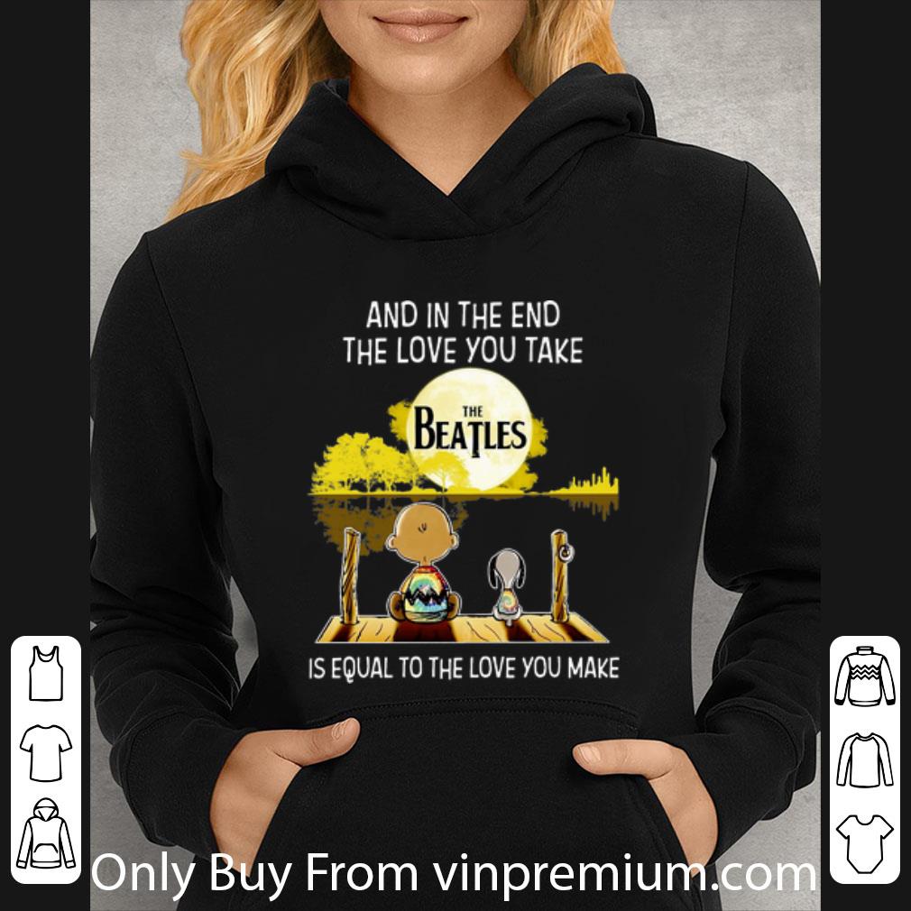 Official Snoopy And Charlie The Beatles Is Equal To The Love You Make shirt