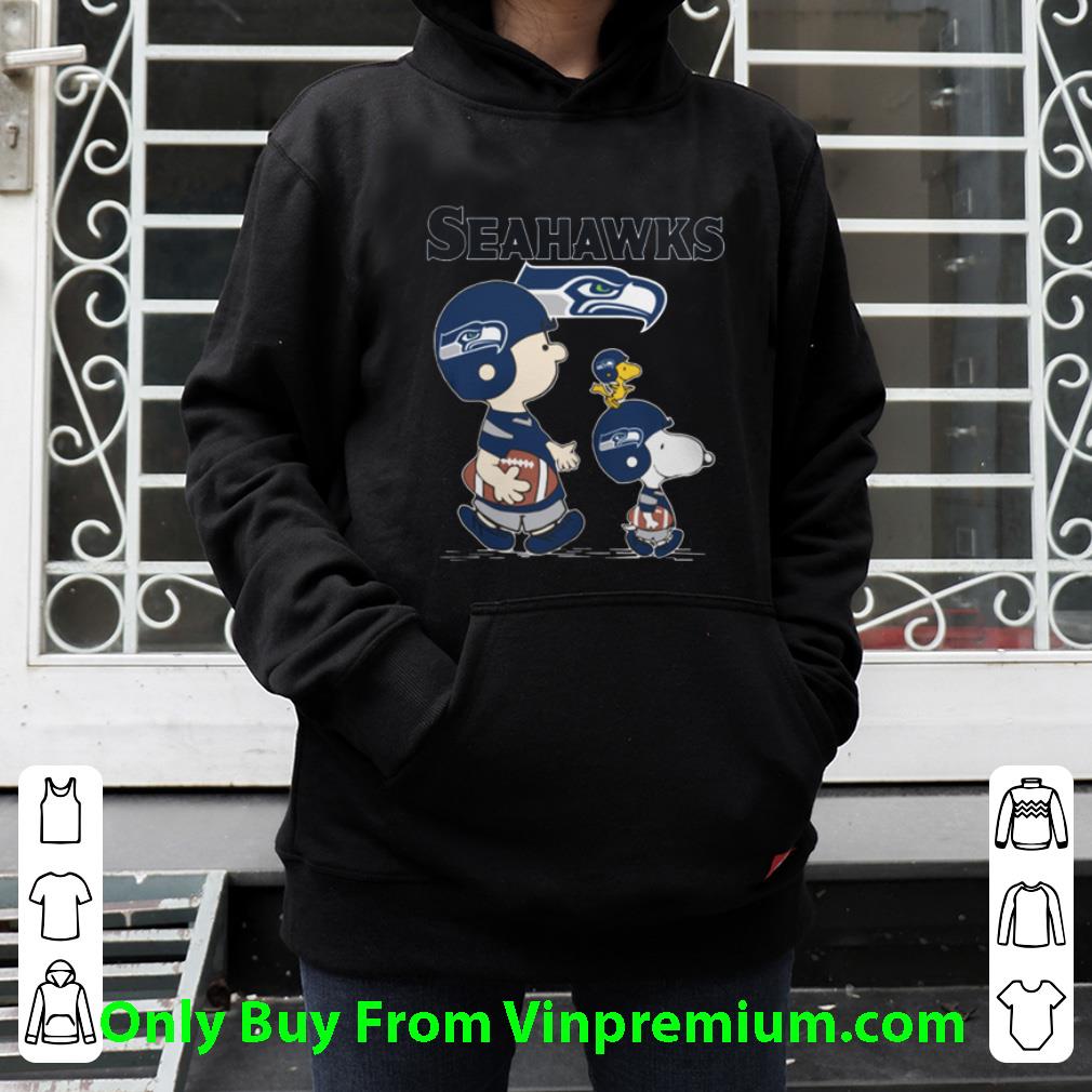 Official Snoopy Charlie Brown Seattle Seahawks Woodstock shirt