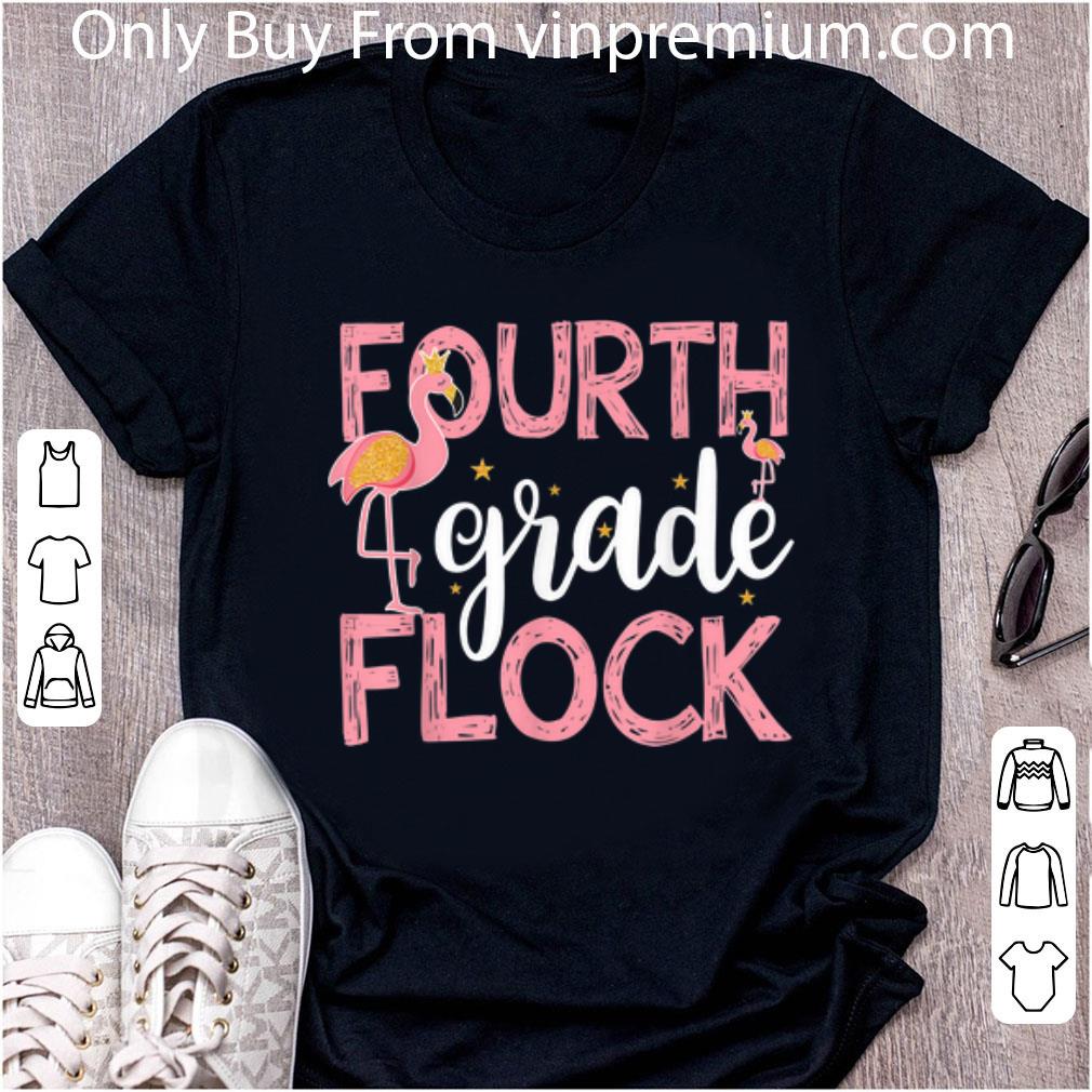 Pretty Fourth Grade Flack Back To Shool Flamingo shirt 6