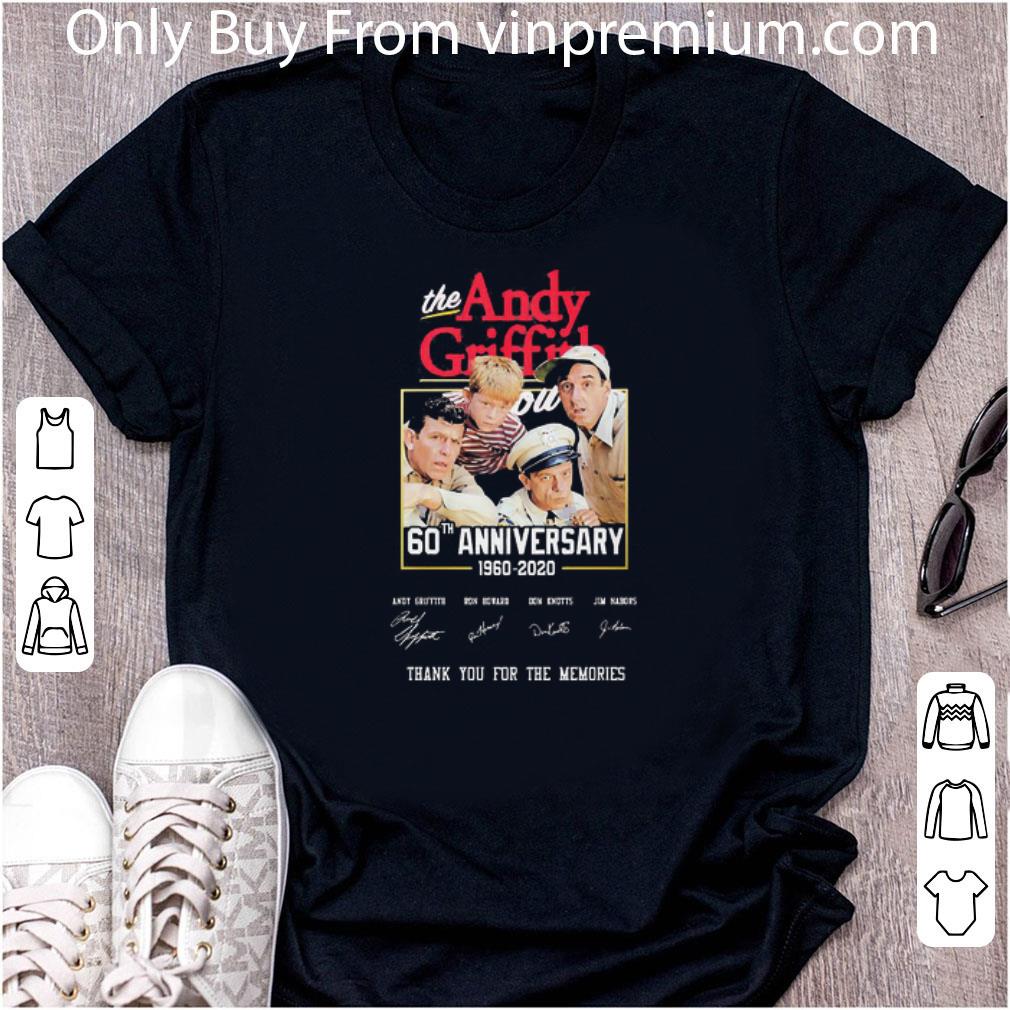 Pretty The Andy Griffith Anniversary 1960 2020 Thank You For The Memories Signatures shirt 6