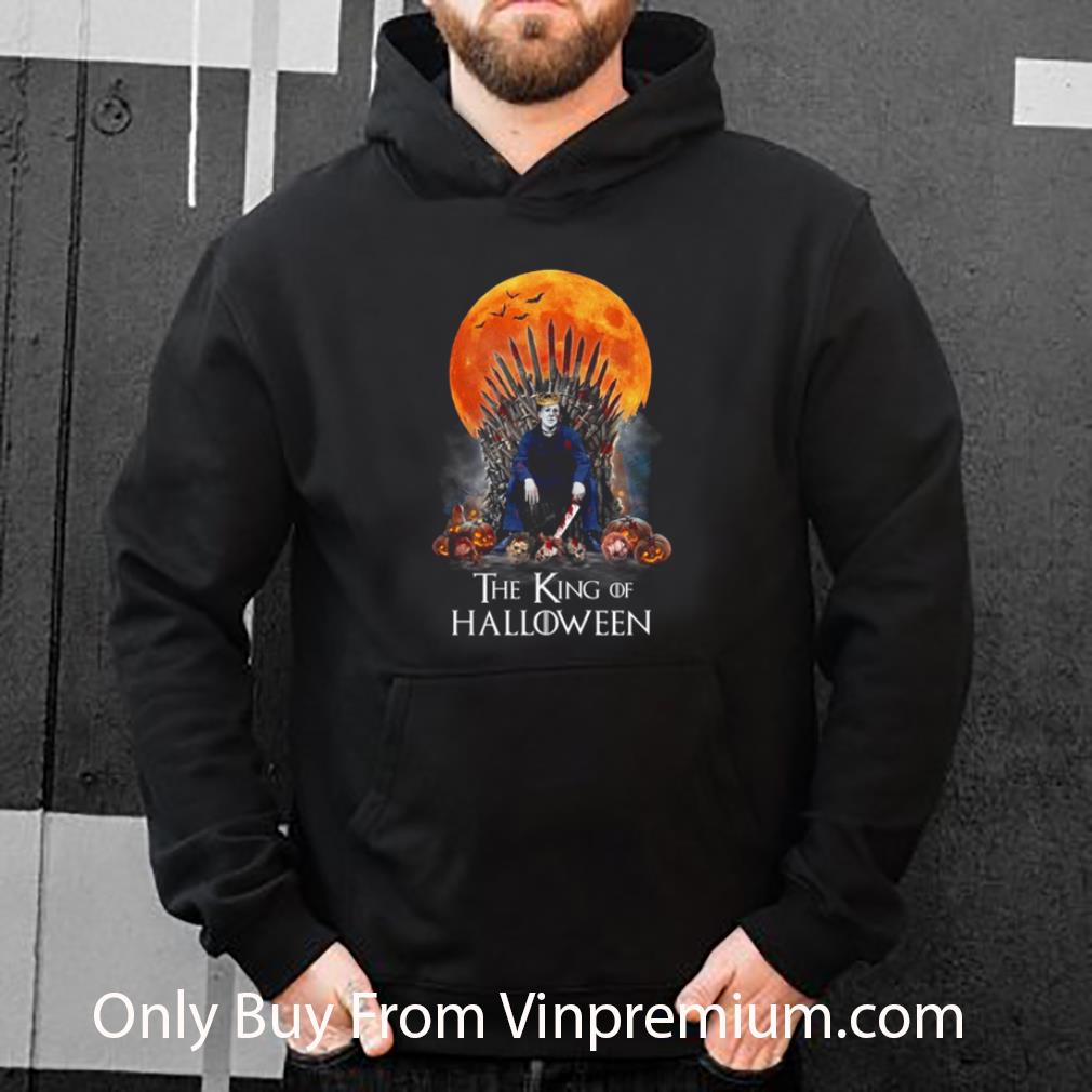Great 2020 Michael Myers Sitting Iron Throne The King Of Halloween shirt