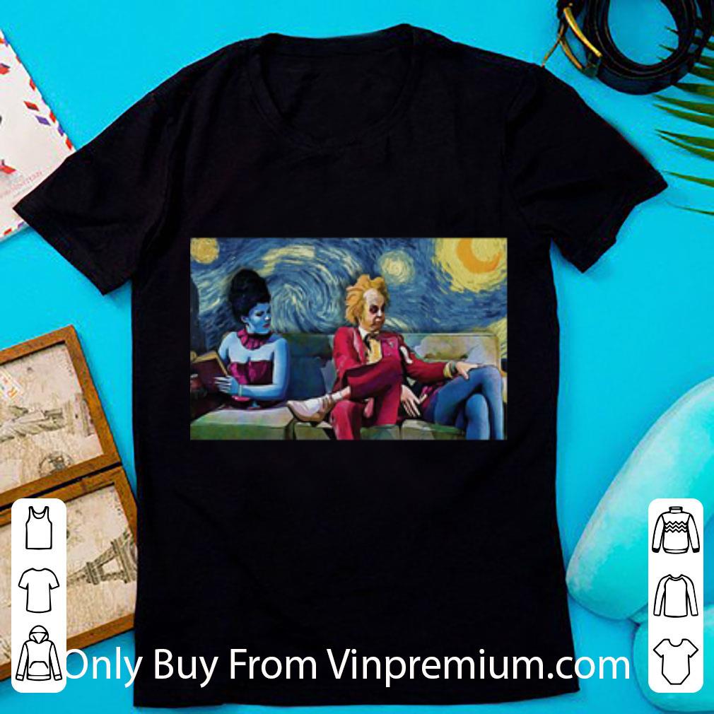 Great Beetlejuice Michael Keaton Starry Night Poster Vincent Van Gogh shirt 7