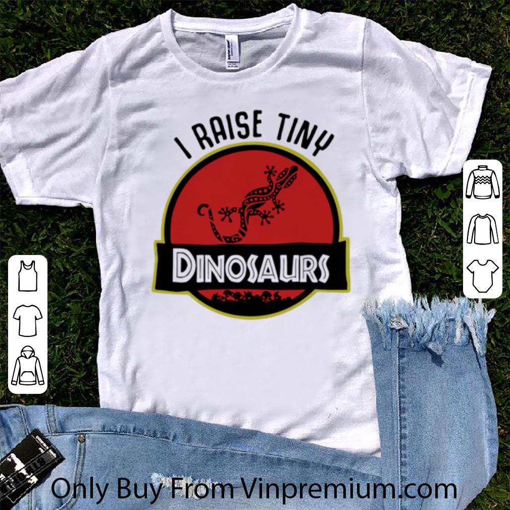 Official I Raise Tiny Gecko Dinosaurs Jurassic Park Logo shirt 6
