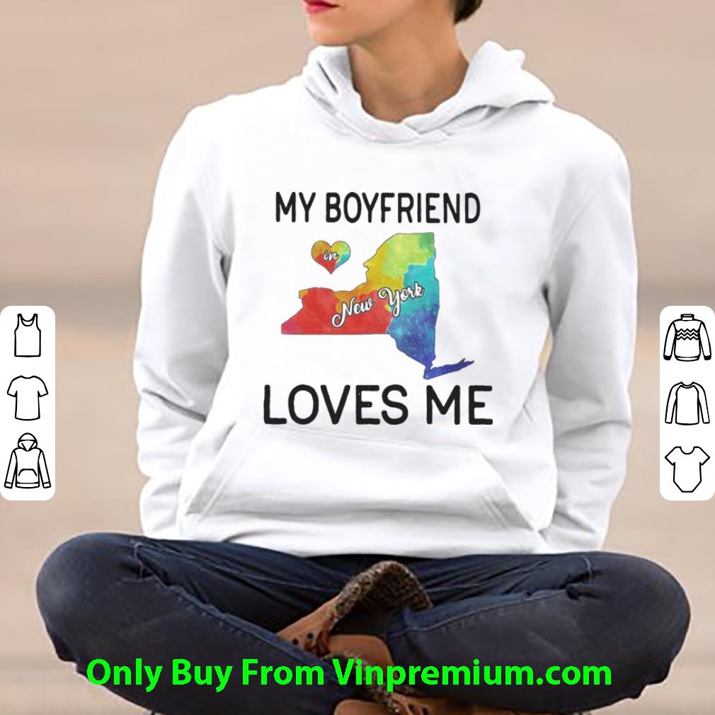 Nice Lgbt My Boyfriend In New York Loves Me shirt