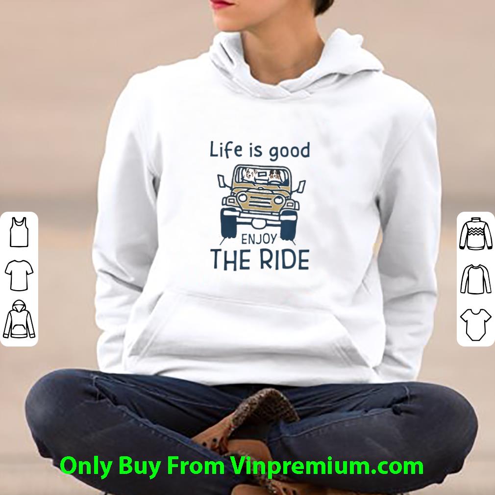 Nice Australian Shepherd Life Is Good Enjoy The Ride Yellow Car shirt 7 Nice Australian Shepherd Life Is Good Enjoy The Ride Yellow Car shirt