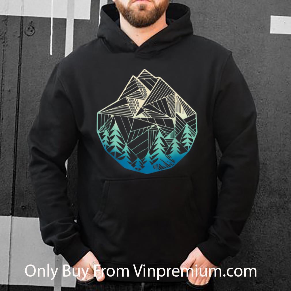 Premium Minimal Mountains Geometry Outdoor Hiking shirt