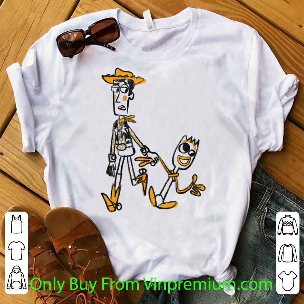 Premium Disney Pixar Toy Story 4 Woody And Forky Sketch shirt 7
