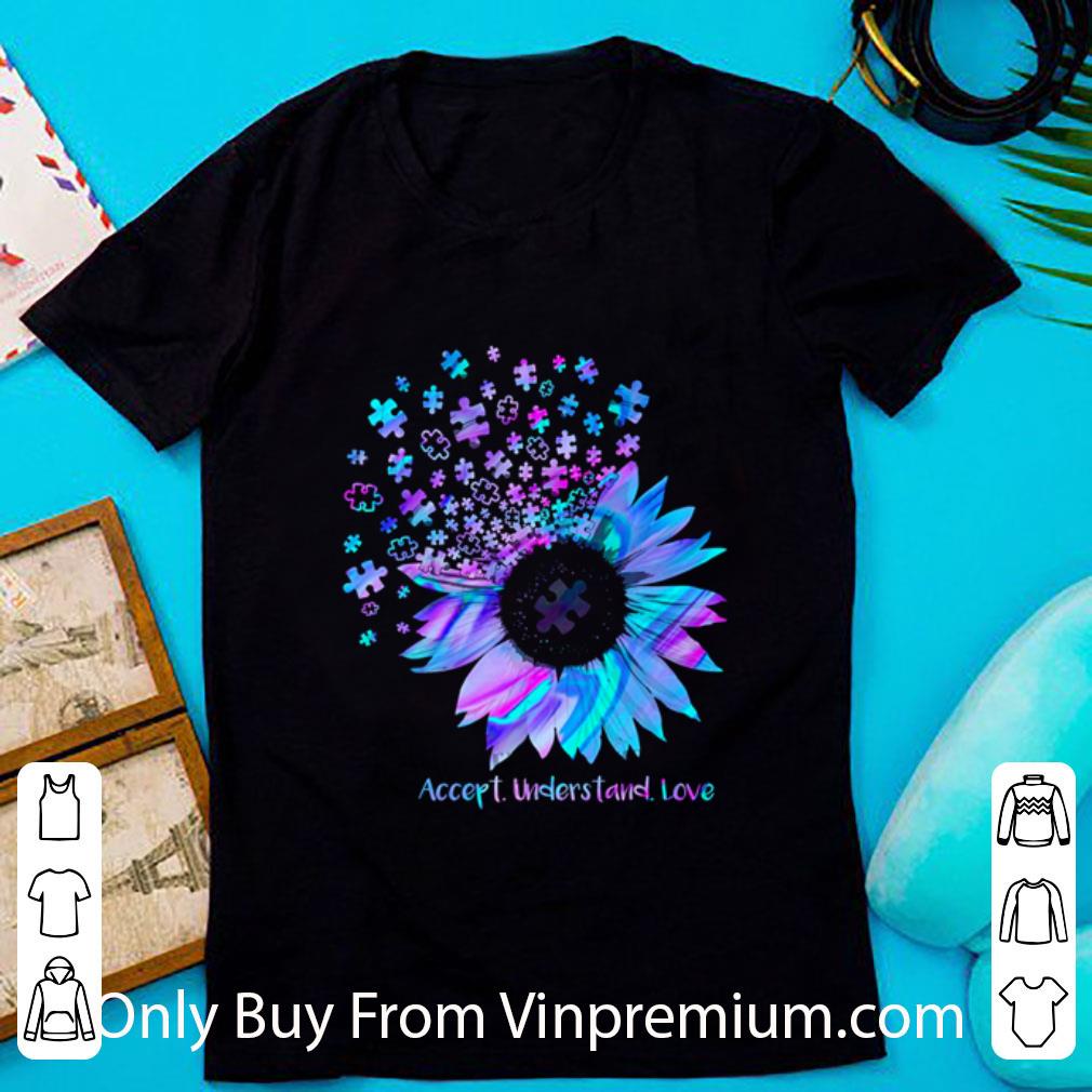 Top Sunflower Accept Understand Love Autism Awareness shirt 6