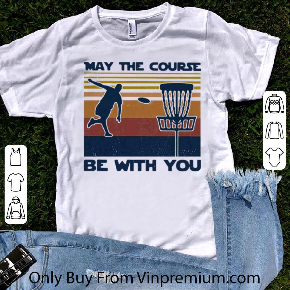 Hot Vintage Disc Golf May The Course Be With You shirt 7