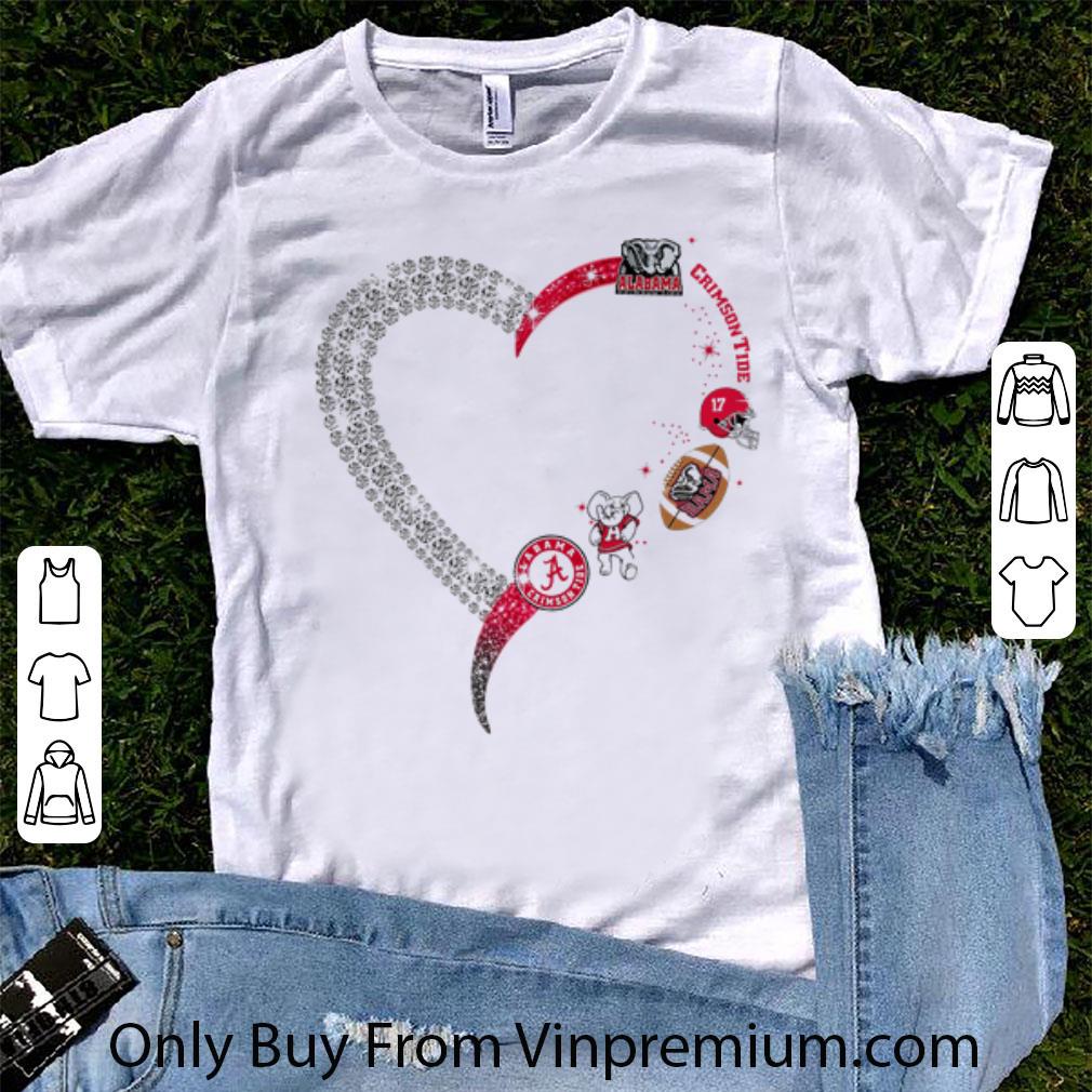 Official Diamond Heart Alabama Crimson Tide Logo shirt 6