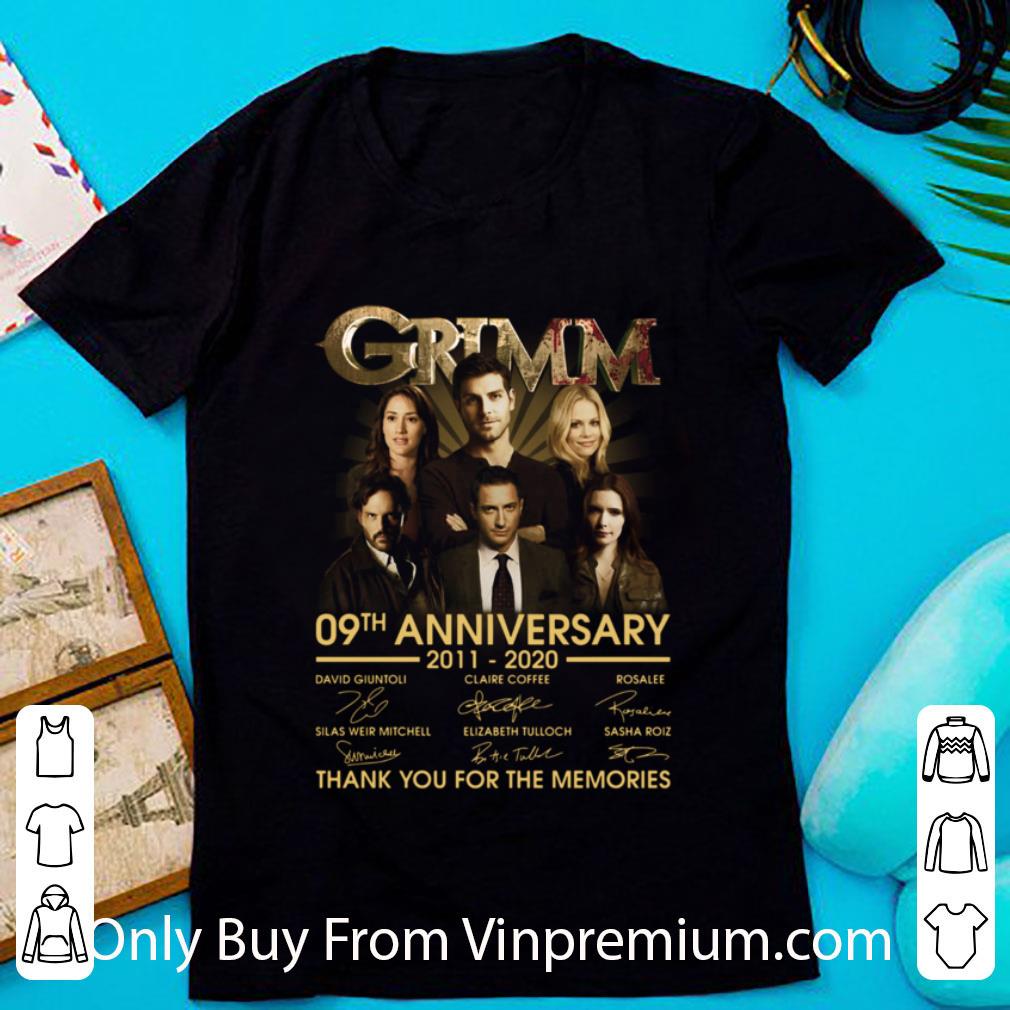 Top Grimm 09th Anniversary 2011 2020 Thank You For The Memories Signatures shirt 7