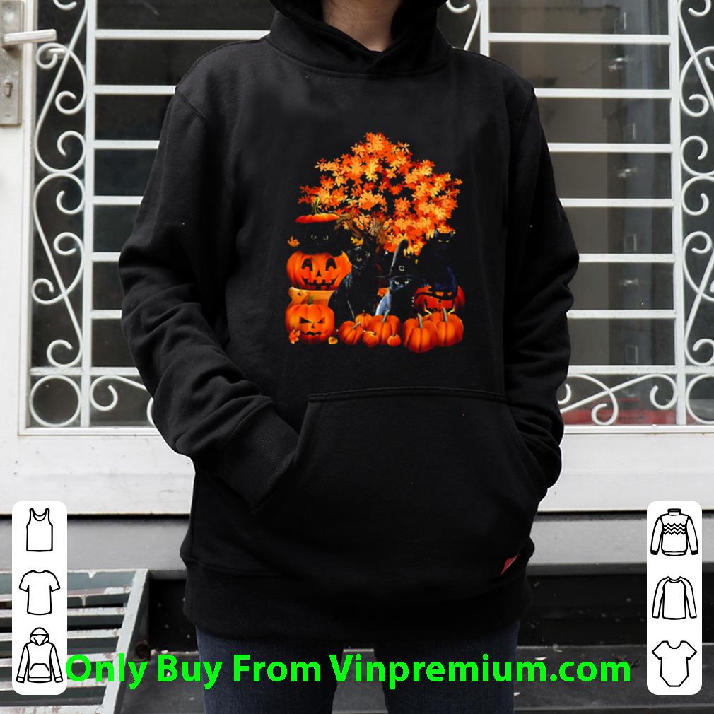 Original Autumn Trees And Halloween Pumpkins Black Cats shirt 7 Original Autumn Trees And Halloween Pumpkins Black Cats shirt