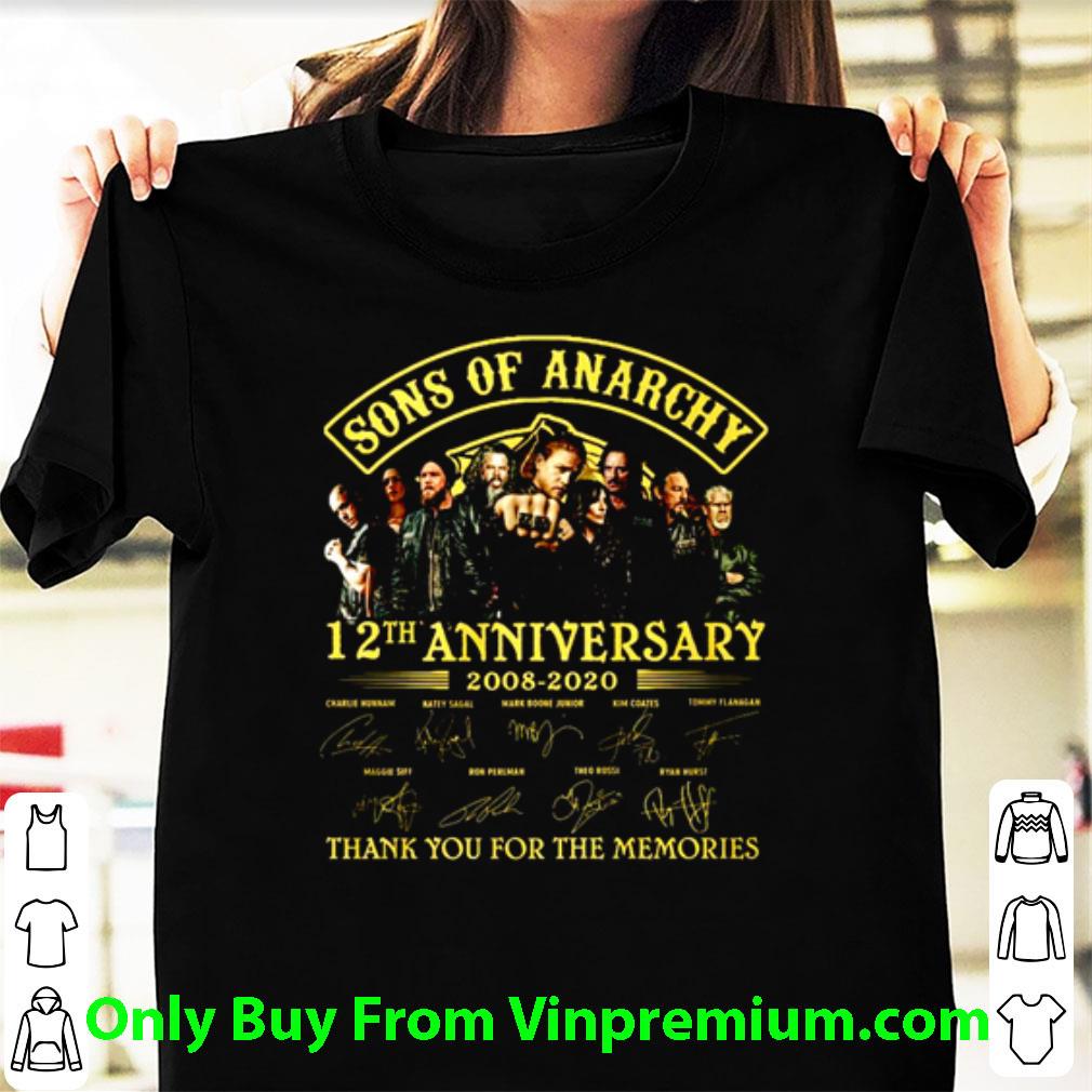 Original Sons Of Anarchy 12th Anniversary 2008 2020 Thank You For The Memories shirt 6