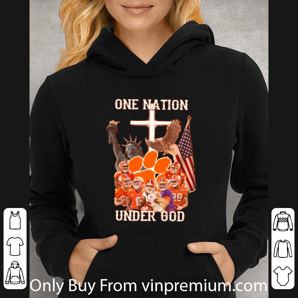 Official Statue Of Liberty American Clemson Tigers One Nation Under God shirt