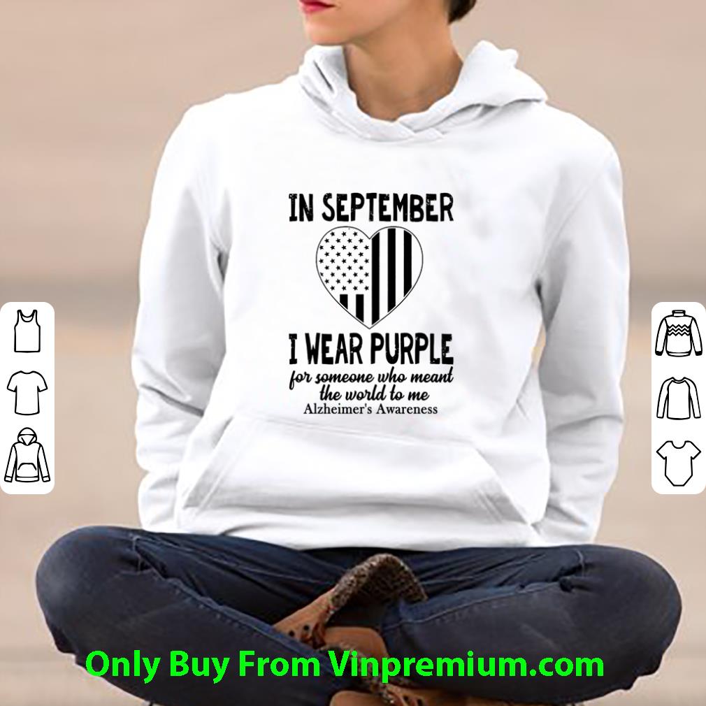 Premium In September I Wear Purple For Someone Who Meant The World shirt
